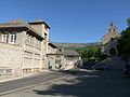 Français : Centre médical des Escaldes et chapelle, Angoustrine-Villeneuve-des-Escaldes, P.O., France