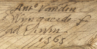 signature d'Anton van den Wyngaerde