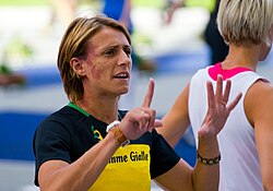 Antonietta Di Martino won a bronze medal in Women's High Jump at this year's championships (foto archived from Berlin 2010) Antonietta Di Martino Berlin 2010.jpg