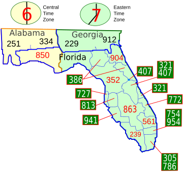 Indicatifs régionaux 305 et 786