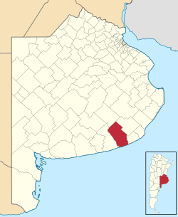 location o Lobería Partido in Buenos Aires Province