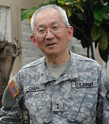 Major General Lie-Ping Chang [zh], 1st commander of the 807th Medical Command since its activation in 2008. Army (USA) Major General Lie-Ping Chang (US Army photo - Beyond the Horizon 2010 (3 of 7) - 807th Medical Command (Deployment Support)).jpg