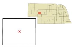 Location of Arthur, Nebraska