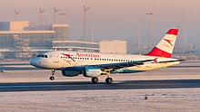 Austrian Airlines Tyrolean Airways Airbus A319-112 OE-LDD MUC 2015 01.jpg