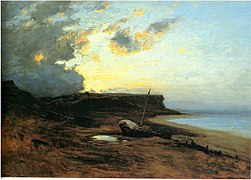 Piccolo porto al tramonto, XIXe siècle.