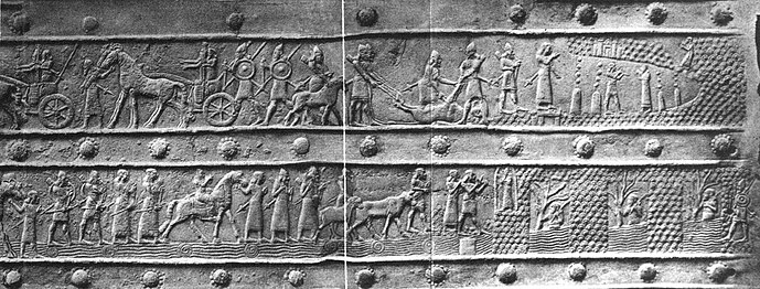 Placa de bronze tallada a les portes de Balawat, que commemora diverses victòries de Salmanassar III