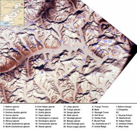 Baltoro region from space annotated.png