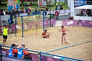 Deutsch: Beachhandball bei den Olympischen Jugendspielen 2018; Tag 5, 10. November 2018; Mädchen, Hauptrunde - Kroatien-Niederlande 1:2 English: Beach handball at the 2018 Summer Youth Olympics at 11 October 2018 – Girls Main Round – Croatia-Netherlands 1:2