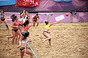 Deutsch: Beachhandball bei den Olympischen Jugendspielen 2018; Tag 6, 12. Oktober 2018; Mädchen, Hauptrundenspiel – Chinese Taipei (Taiwan)-Argentinien 1:2 English: Beach handball at the 2018 Summer Youth Olympics at 12 October 2018 – Girls Main Round – Chinese Taipei (Taiwan)-Argentina 1:2