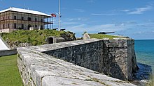 The Commissioner's House and the walls of the Keep at the Dockyard. BermudaDockyard.jpg