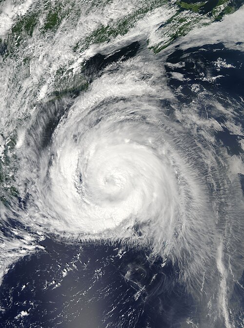 Hurricane Bill off the east coast of the United States on August 22