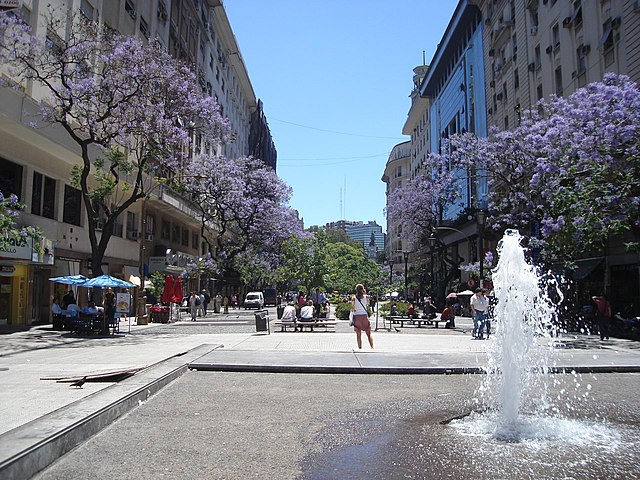 Pedestrian section of Diagonal Norte Avenue