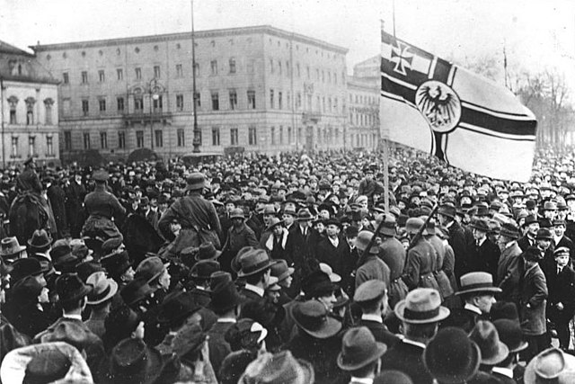 Reichskriegsflagge in use during the Kapp Putsch, to overthrow the Weimar Republic and establish a right-wing government, supported by monarchist fact