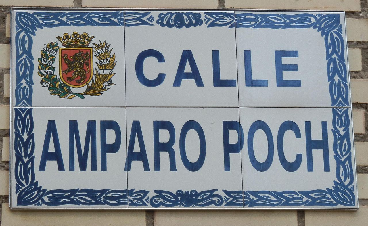 Calle Amparo Poch en Zaragoza.