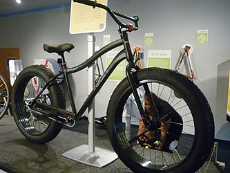 Sun Spider AT fat tire bicycle on display at the Carnegie Science Center in Pittsburgh, Pennsylvania, United States