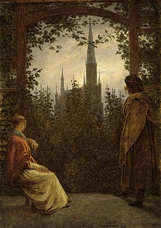 <i>The Gazebo</i> (painting) Painting by Caspar David Friedrich