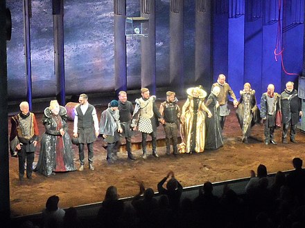 Cast of a 2018 production of Richard III at the Abbey Theatre