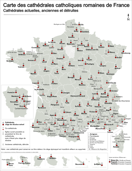 File:Cathédrales catholiques romaines de France.png