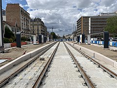 La station Rouget de Lisle en construction en juin 2020.