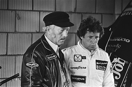 Andretti and Colin Chapman at the 1978 Dutch Grand Prix.