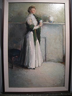 Porträtt i olja utfört av Charles Demuth (1907).