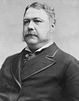 Black-and-white photographic portrait of Chester A. Arthur