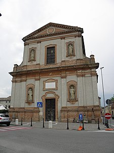 Église de Santi Filippo e Giacomo, façade (Porotto, Ferrara) .JPG