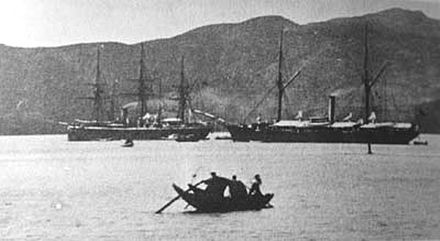 Chinese ships before the battle