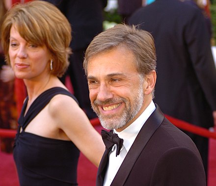 Waltz and his wife Judith Holste at the 82nd Academy Awards in 2010