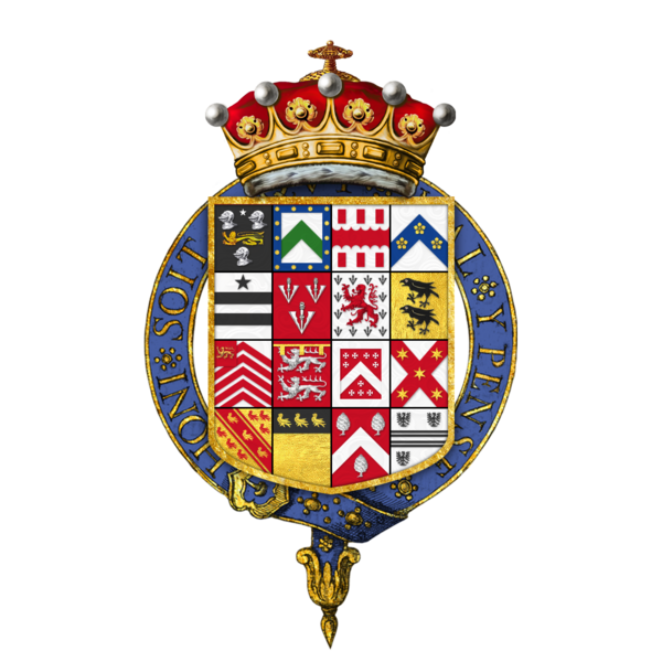 File:Coat of arms of Spencer Compton, 1st Earl of Wilmington, KG, KB, PC.png