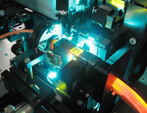 CW dye laser based on Rhodamine 6G. The dye laser is considered to be the first broadly tunable laser.