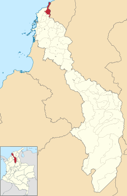 Vị trí của khu tự quản Santa Catalina trong tỉnh Bolívar