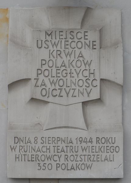 File:Commemorative plaque at the Grand Theatre in Warsaw 02.JPG