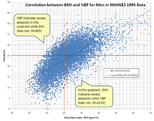 English: The graph shows the correlation betwe...