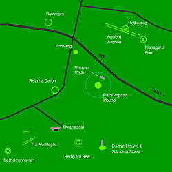 Mappa del sito di Rathcroghan