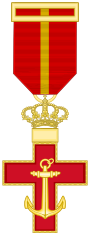 Croce al merito navale (Spagna) - Decorazione rossa.svg