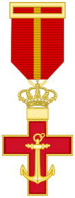 Cross of the Naval Merit (Spain) - Red Decoration.svg