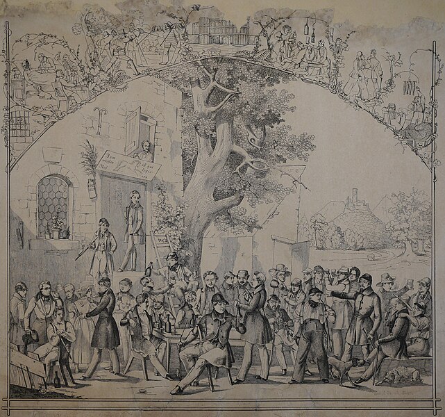 File:David Levy-Elkan - Die „Trierer“ vor dem „Weißen Roß“ in Godesberg (1836) V01-1.1 raw.jpg