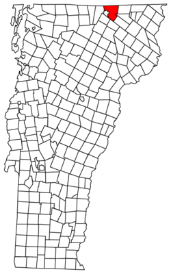 Расположен в округе Орлеан, штат Вермонт.