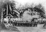ילידים מגינאה החדשה הגרמנית מגויסים לצבא הגרמני ערב פרוץ מלחמת העולם הראשונה.