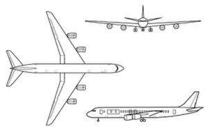 Siluety Douglasu DC-8