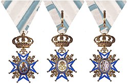 Driemaal de Orde van Sint-Sava 1903, 1903 reverse en post 1903.jpg