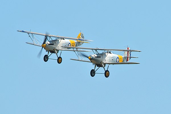 The two surviving Hawker Nimrods in flight in 2021