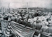 Ceremony in honor of the laying of the cornerstone, June 13, 1926. EMJC cornerstone 1926.jpg