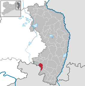 Poziția orașului Ebersbach-Neugersdorf pe harta districtului Görlitz