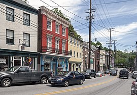 Rua principal em Ellicott City, MD