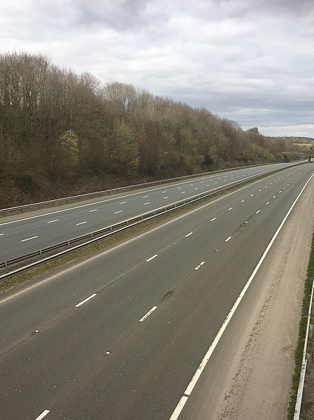 File:Empty M4 Motorway in Cardiff due to COVID-19 (1) (cropped).jpg