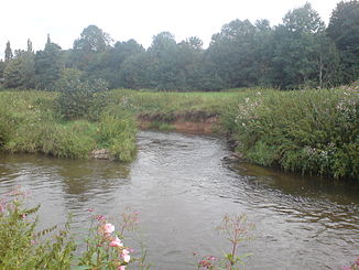 The Erbach flows into the Blies between Schwarzenbach and Wörschweiler in the Mastau