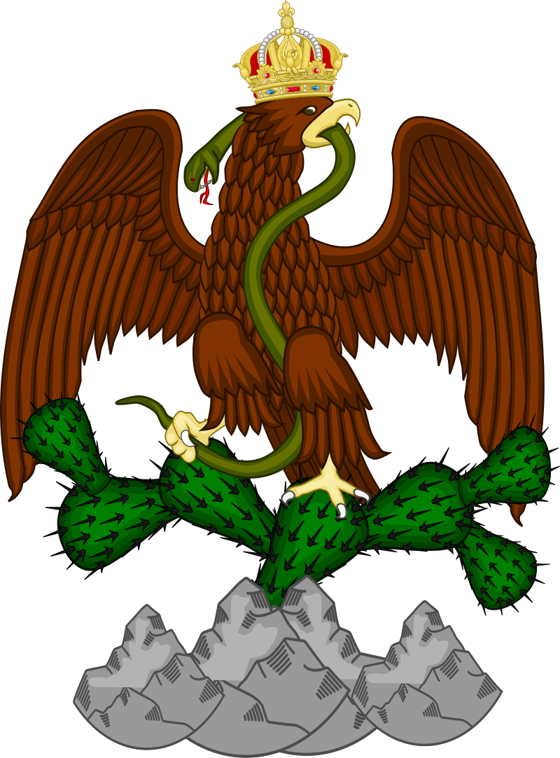 Archivo:Escudo de guerra del Imperio Mexicano  - Wikipedia, la  enciclopedia libre