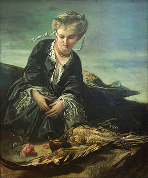 Dziewczyna z martwym ptakiem (Anselm Feuerbach)